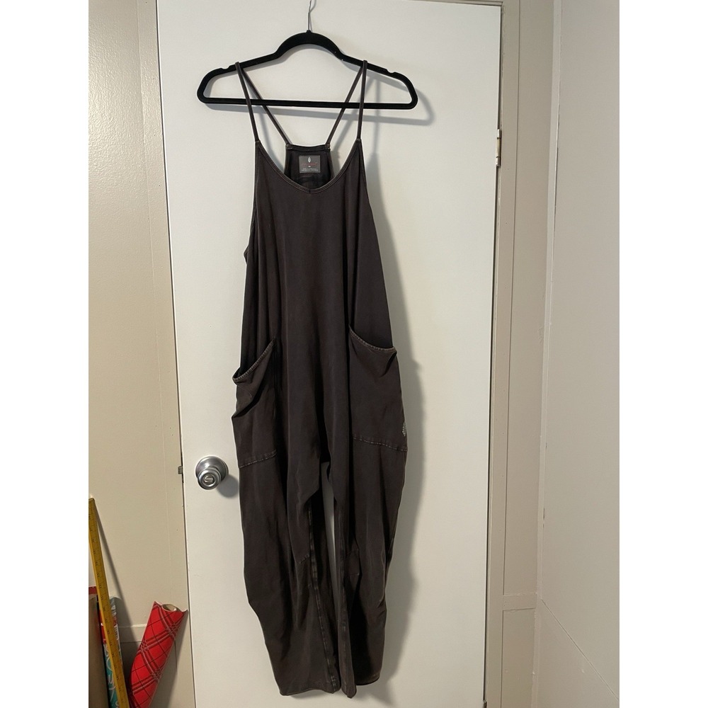 Free People Movement Hot Shot One Piece Xs  Washed Black Oversized